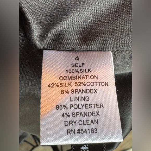 Jessica Simpson silk floral embroidered black whimsigoth dress size 4 - Picture 9 of 9